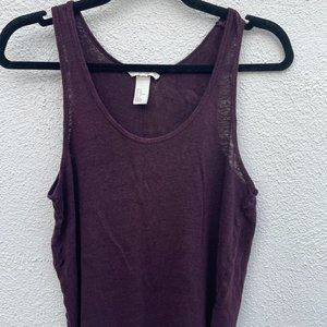 Women's Medium H&M Flowy Plum Tank Top